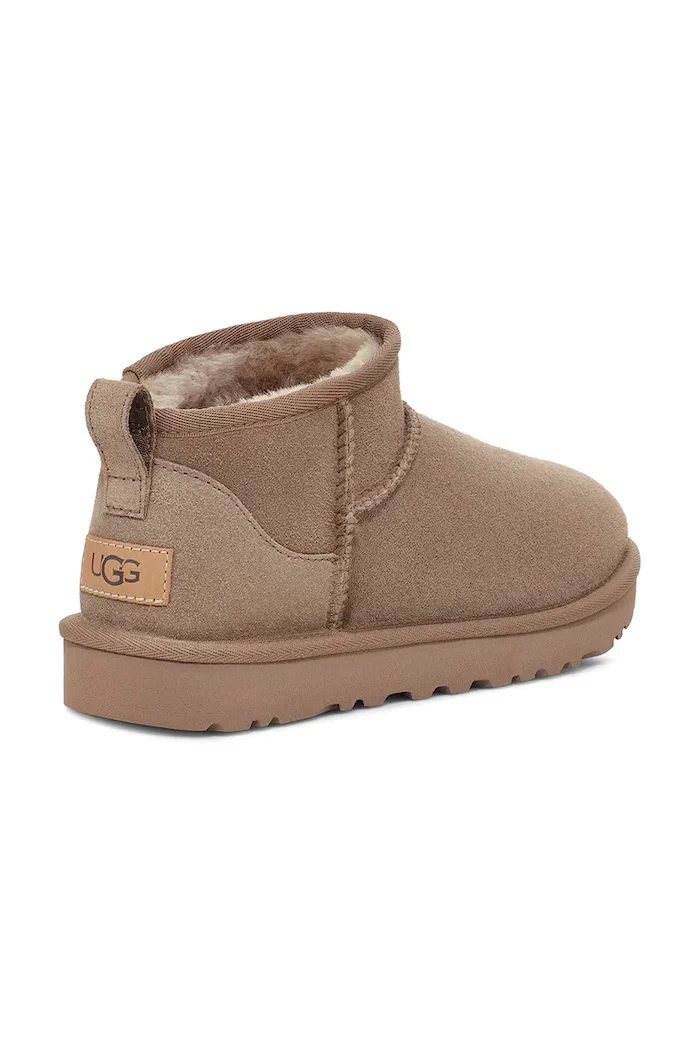 UGG Велурени апрески Classic Ultra Mini в бежово 1116109.CRBO