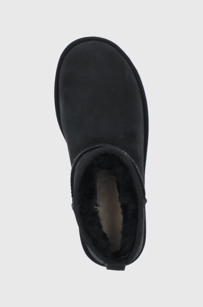 UGG Велурени апрески Classic Ultra Mini в черно 1116109.BLK