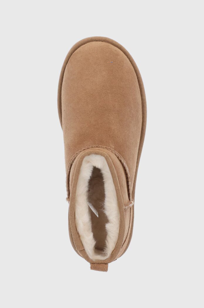 UGG Велурени апрески Classic Ultra Mini в кафяво 1116109-CHE
