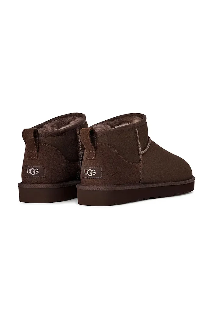 UGG Велурени апрески Classic Ultra Mini в кафяво 1137391.DDC