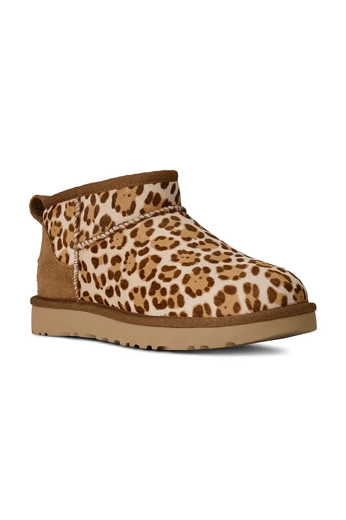 UGG Велурени апрески W Classic Ultra Mini Plains в бежово 1178110.FDJ