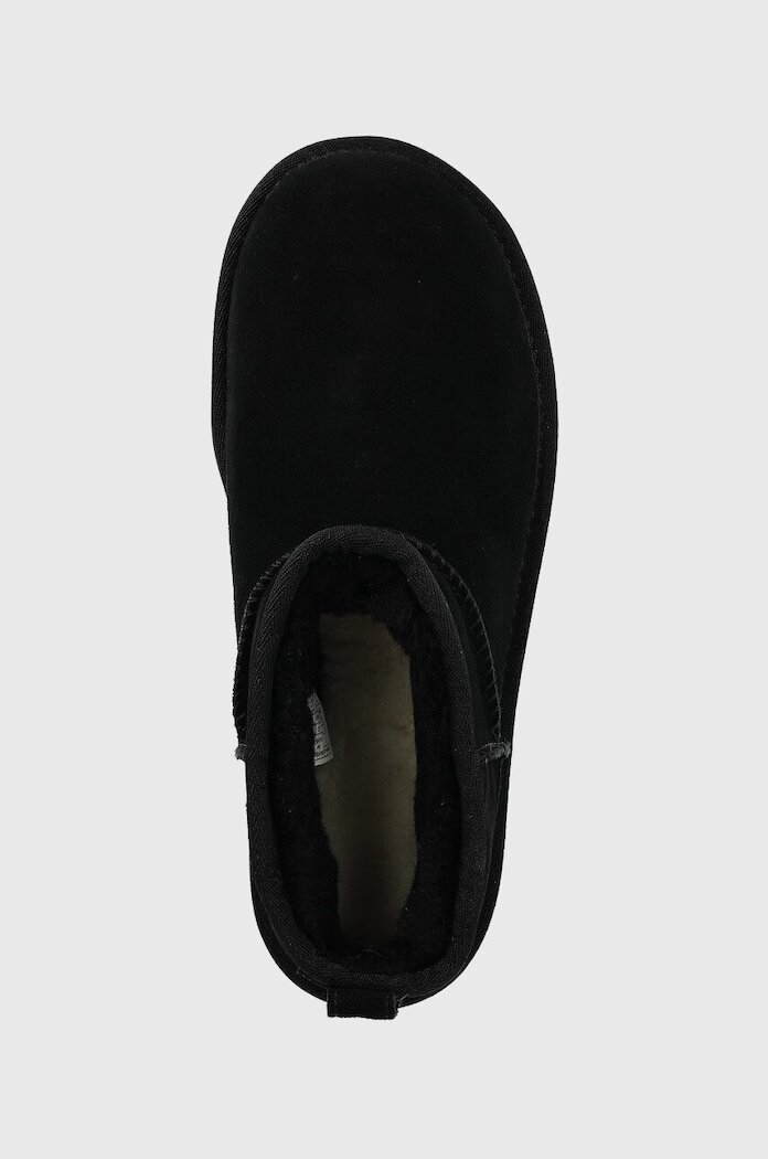 UGG Велурени апрески W Classic Ultra Mini Platform в черно 1135092.BLK