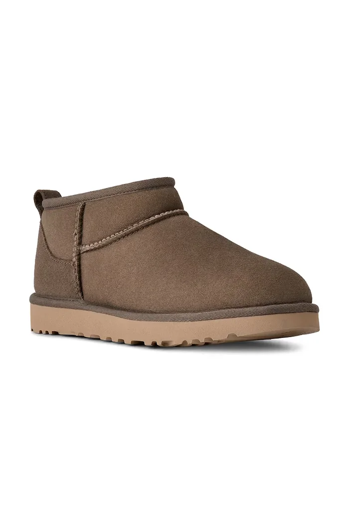 UGG Велурени апрески W Classic Ultra Mini в кафяво 1116109.DDRG
