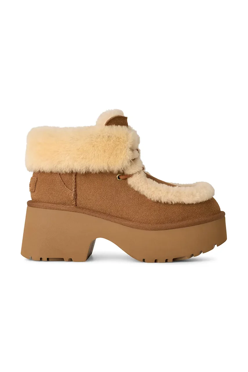 UGG Велурени боти Esmee Lace Up