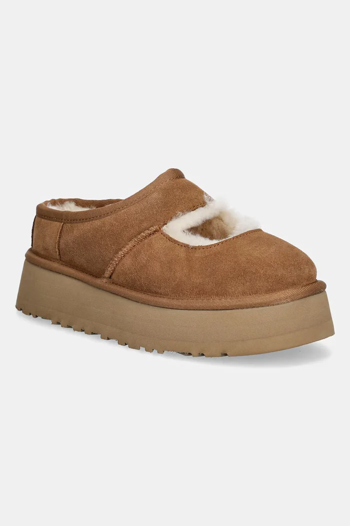 UGG Велурени чехли Bea Mary Jane в кафяво 1167612-CHE