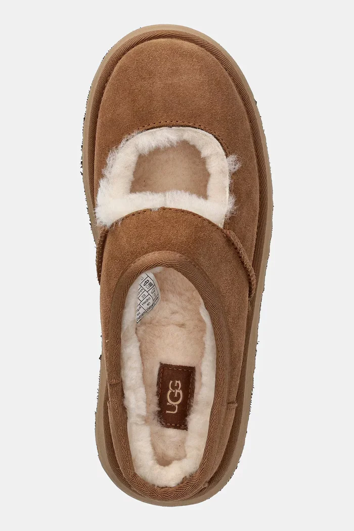 UGG Велурени чехли Bea Mary Jane в кафяво 1167612-CHE