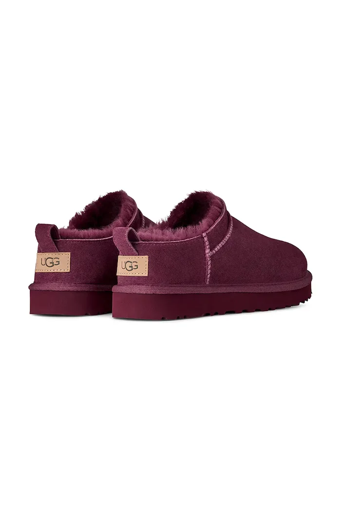 UGG Велурени чехли Classic Micro в розово 1173891.BTMG