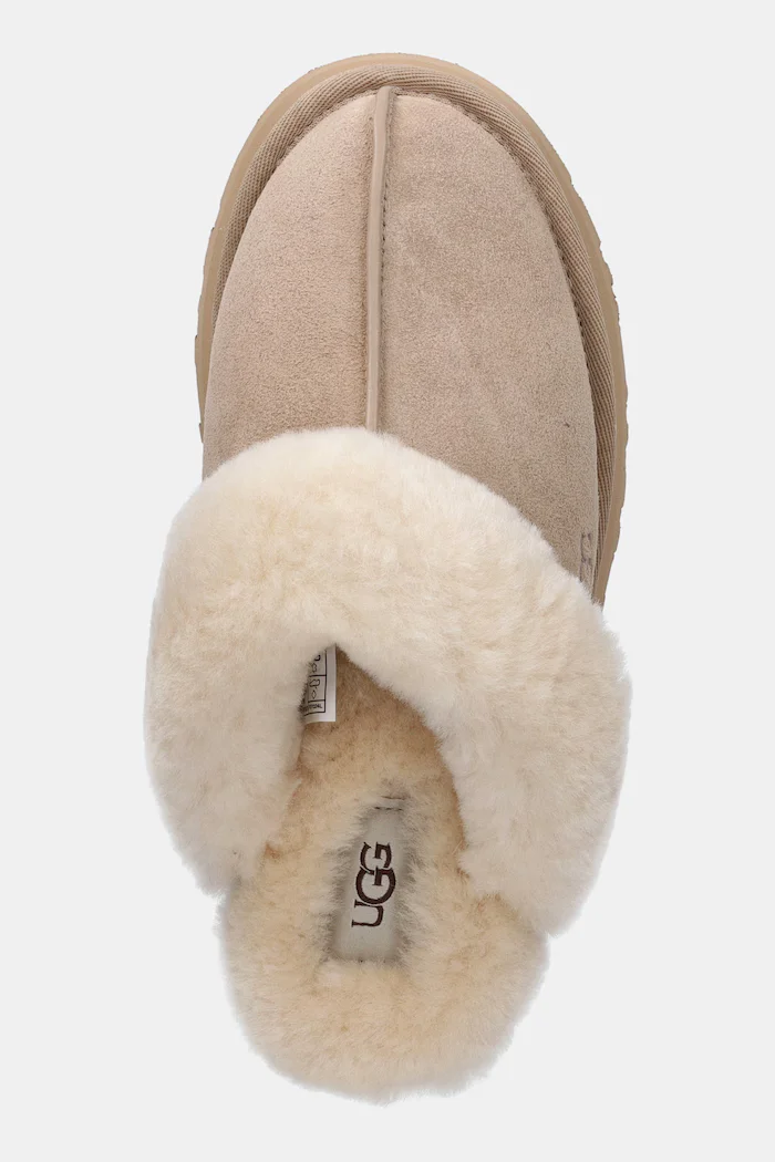 UGG Велурени чехли Disquette в бежово 1122550-SAN
