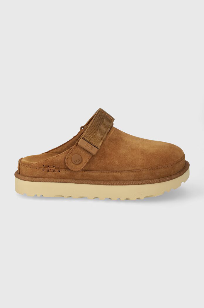 UGG Велурени чехли Goldenstar Clog в кафяво 1138252