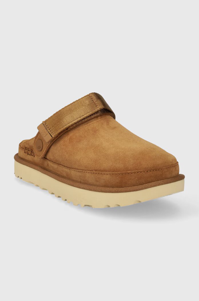 UGG Велурени чехли Goldenstar Clog в кафяво 1138252