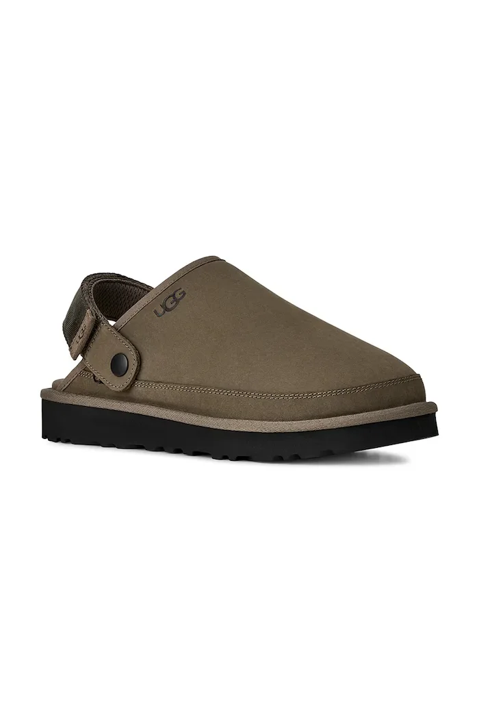 UGG Велурени чехли M Goldencoast Clog II Nubuck мъжки в кафяво 1178670.DDRG