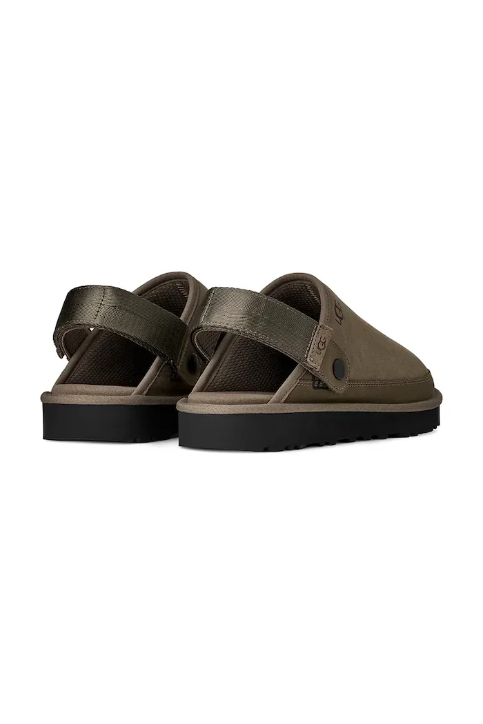 UGG Велурени чехли M Goldencoast Clog II Nubuck мъжки в кафяво 1178670.DDRG