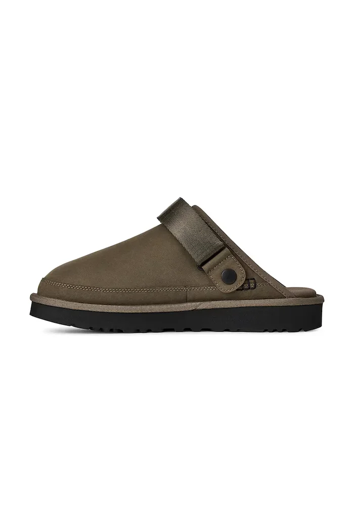 UGG Велурени чехли M Goldencoast Clog II Nubuck мъжки в кафяво 1178670.DDRG