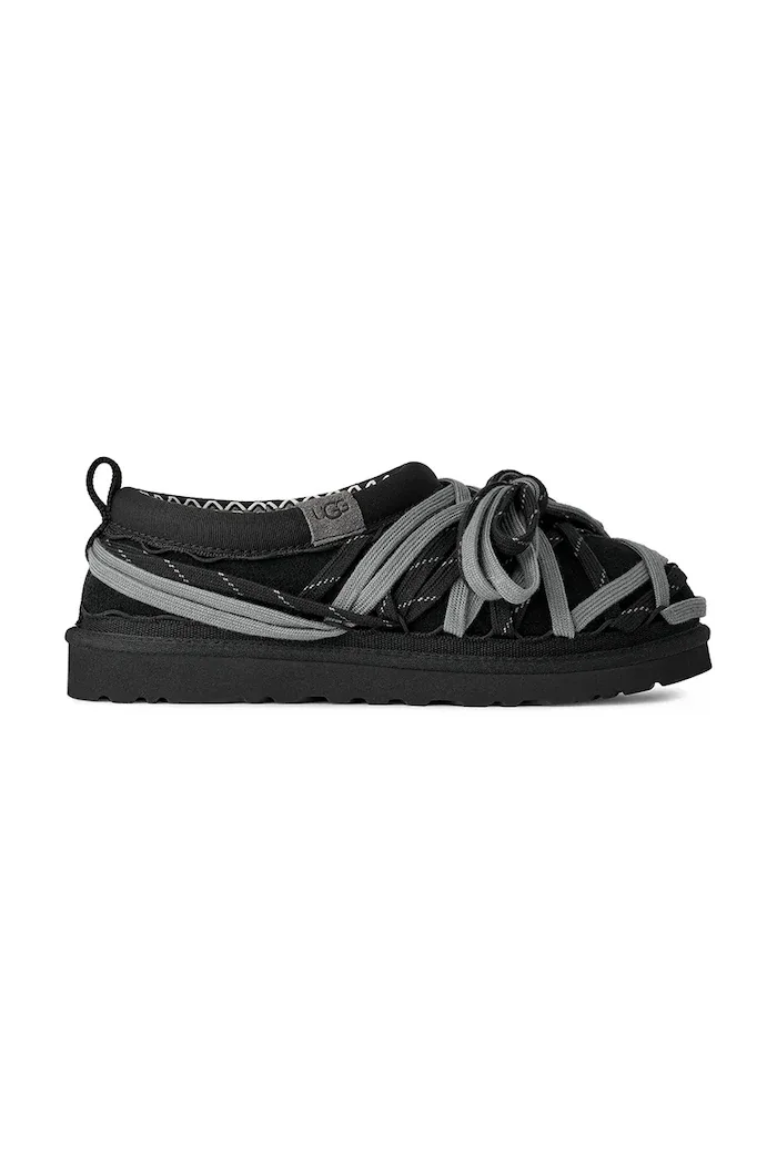 UGG Велурени чехли M Tasman Lace в черно 1175054.BLK