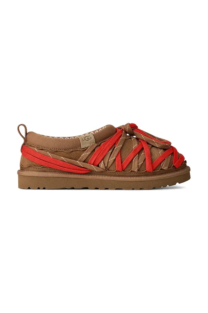 UGG Велурени чехли M Tasman Lace в кафяво 1175054.CHE