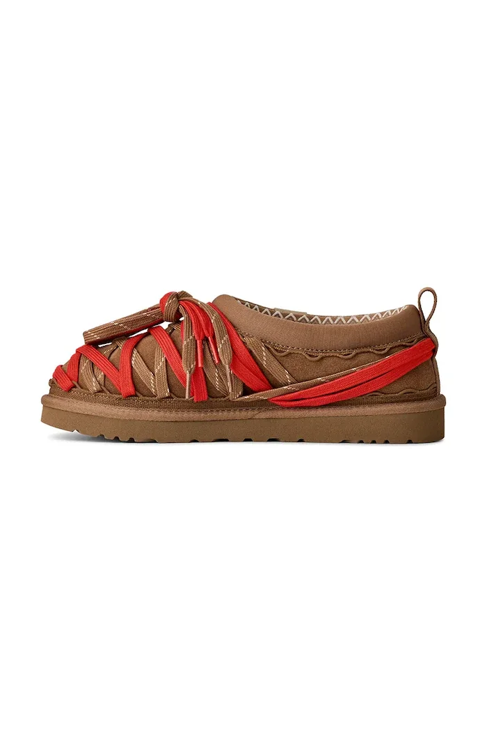 UGG Велурени чехли M Tasman Lace в кафяво 1175054.CHE