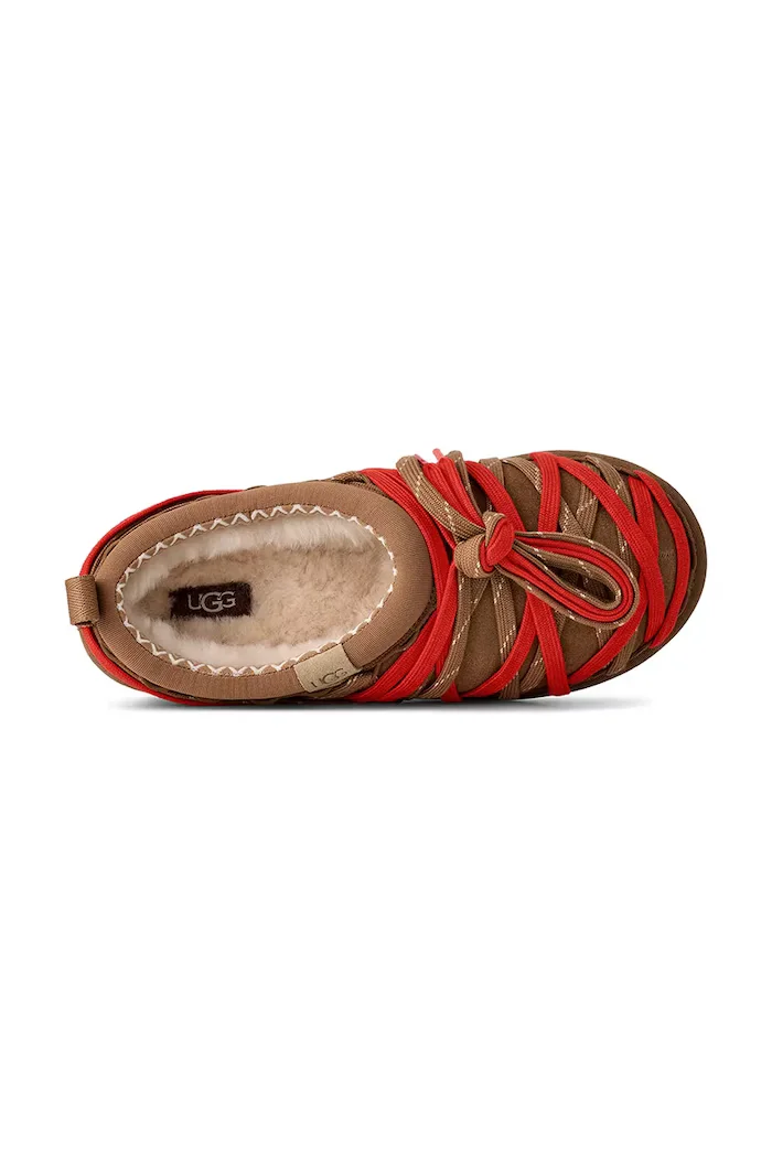 UGG Велурени чехли M Tasman Lace в кафяво 1175054.CHE