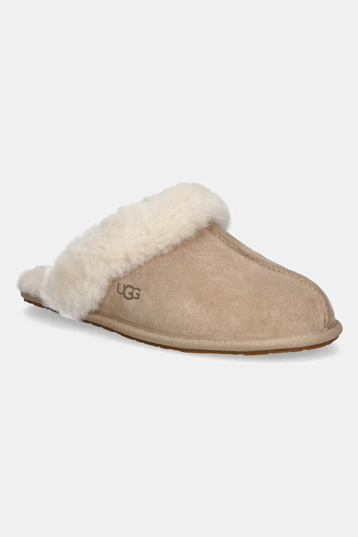 UGG Велурени чехли Scuffette II в бежово 1106872-SAN