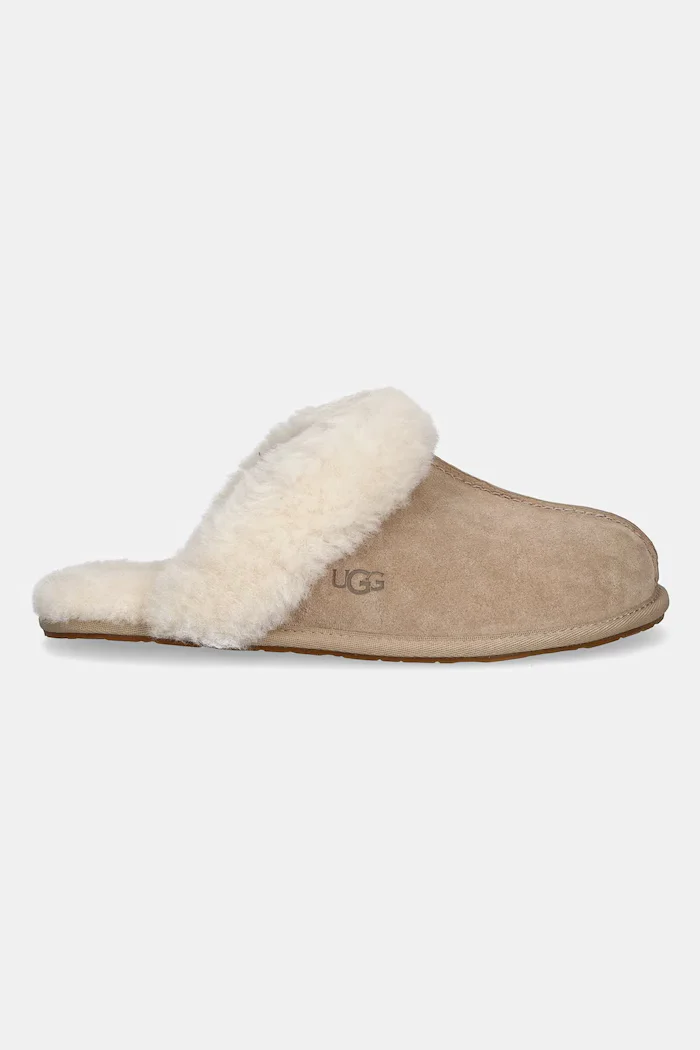 UGG Велурени чехли Scuffette II в бежово 1106872-SAN