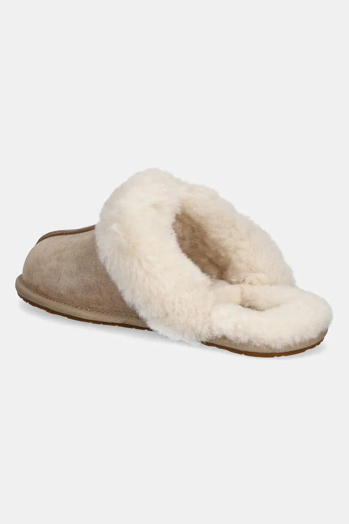 UGG Велурени чехли Scuffette II в бежово 1106872-SAN