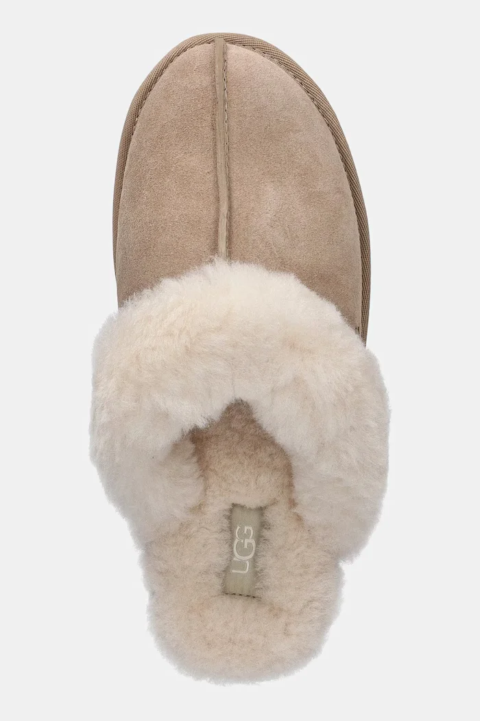 UGG Велурени чехли Scuffette II в бежово 1106872-SAN