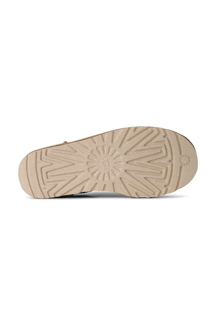 UGG Велурени чехли W Classic Micro Sun Stitch в бежово 1178192.MDSD