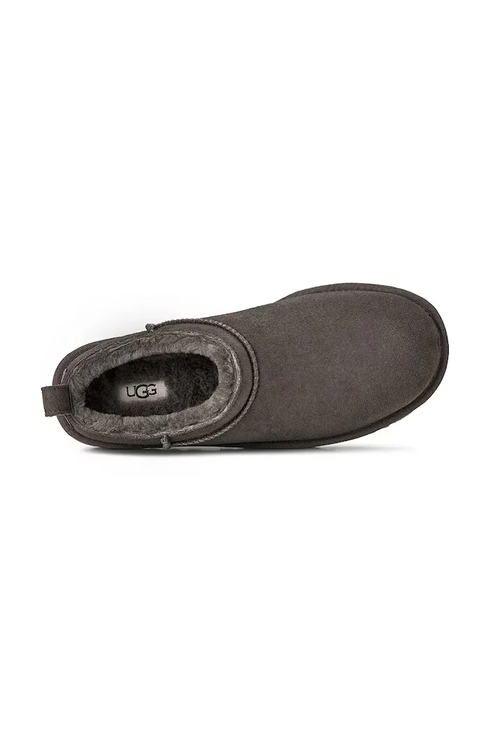 UGG Велурени чехли W Classic Micro в кафяво 1173891.DNSS