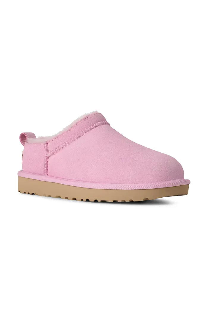 UGG Велурени чехли W Classic Micro в розово 1173891.PKD