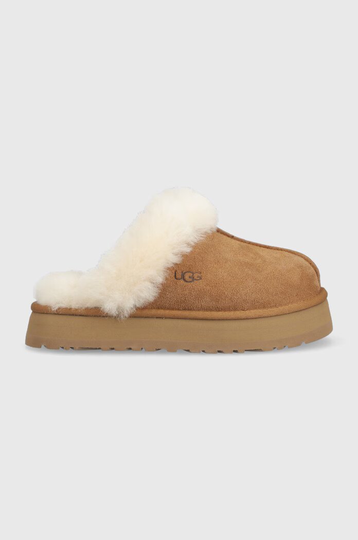 UGG Велурени чехли W Disquette W Disquette в кафяво