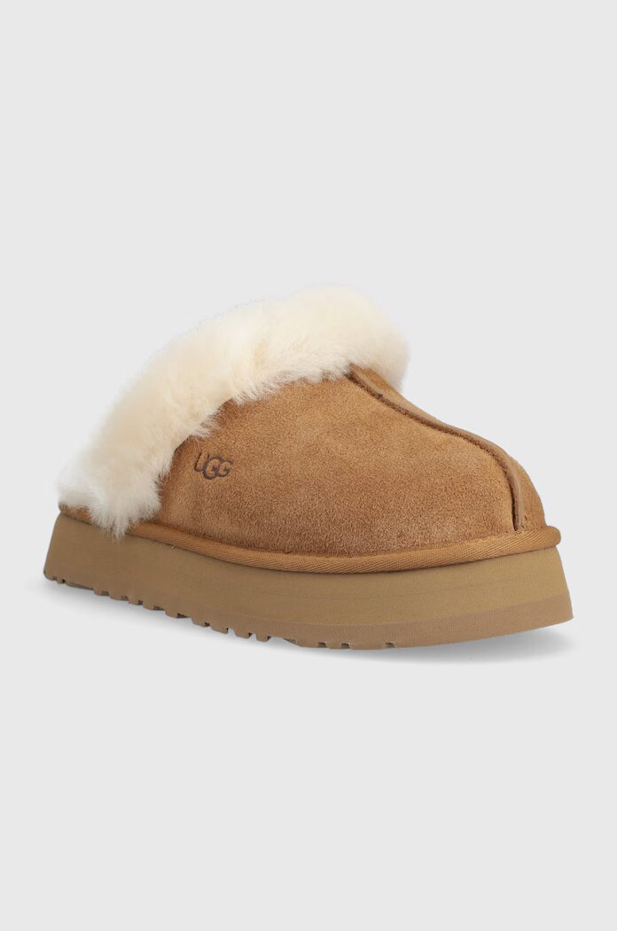 UGG Велурени чехли W Disquette W Disquette в кафяво