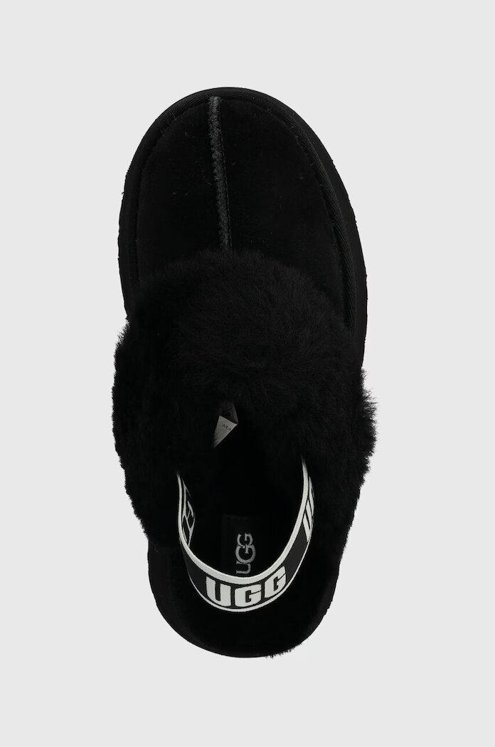 UGG Велурени чехли W FUNKETTE в черно 1113474 BLK
