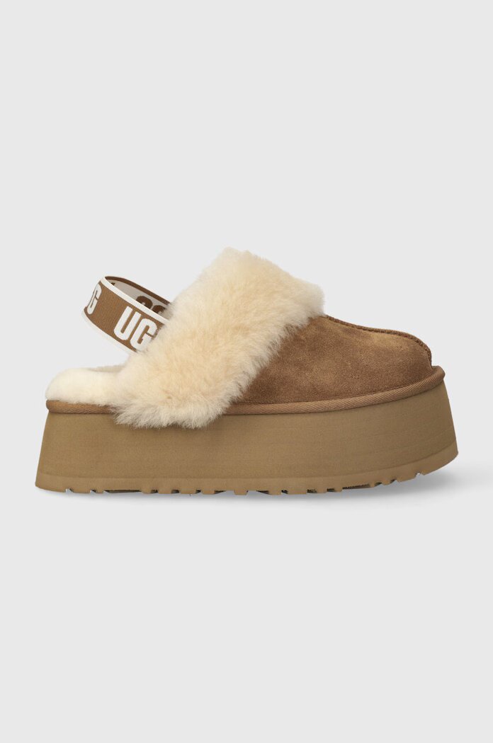 UGG Велурени чехли W FUNKETTE в кафяво 1113474 CHE