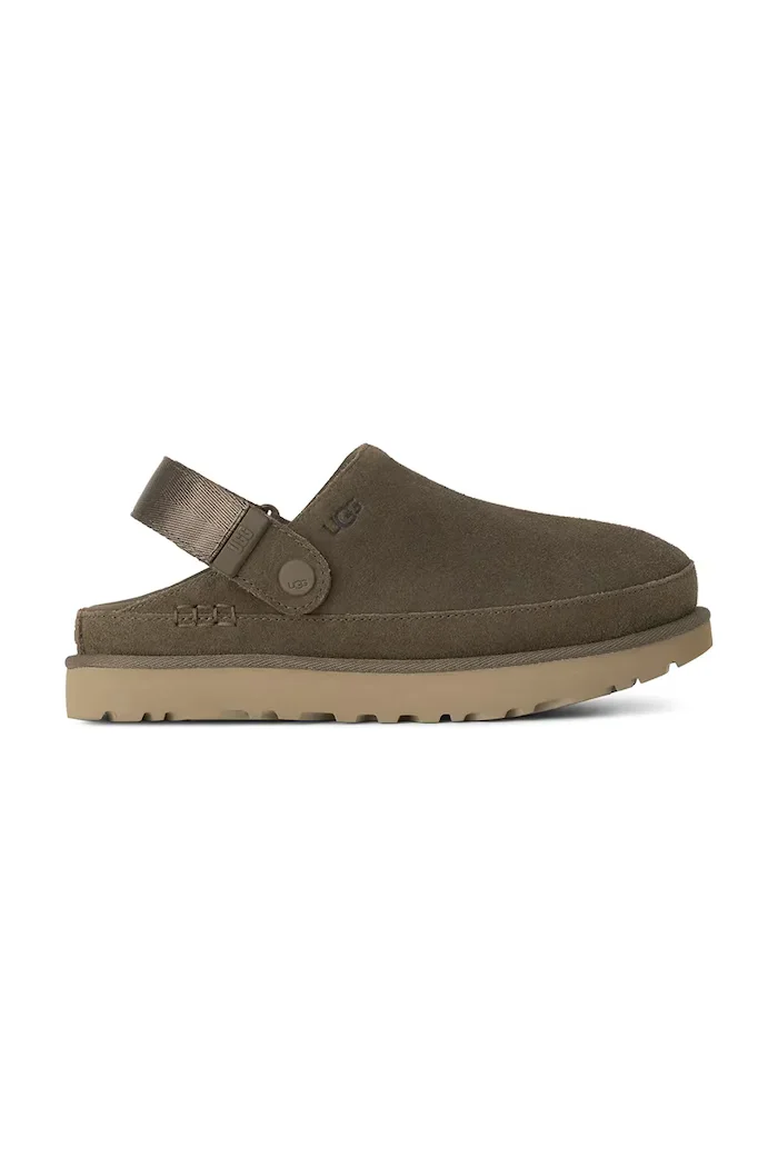 UGG Велурени чехли W Goldenstar Clog в кафяво 1138252.DNSS