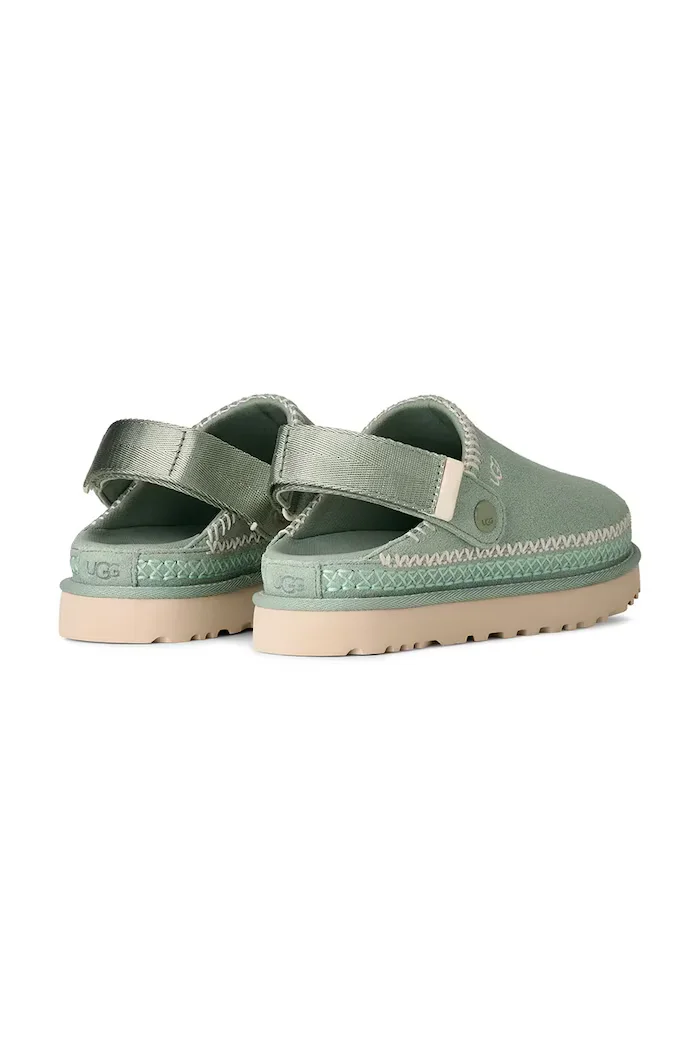 UGG Велурени чехли W Goldenstar Meadow Accent Clog в тюркоазено 1177270.ART