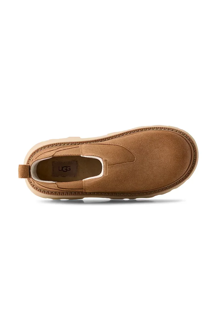 UGG Велурени обувки Chelsea Lug мъжки в кафяво 1171372.CHE