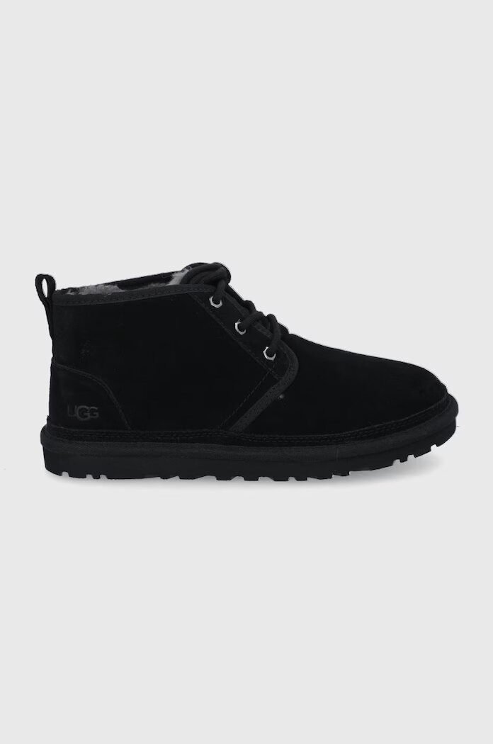 UGG Велурени обувки Neumel мъжки в черно 3236-BLK