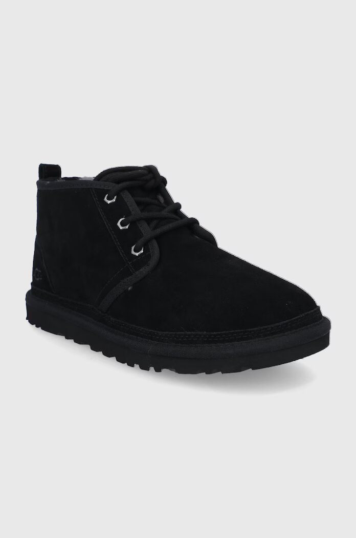 UGG Велурени обувки Neumel мъжки в черно 3236-BLK