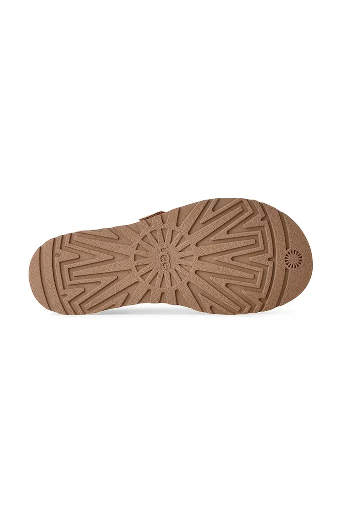 UGG Велурени сандали W Goldengaze Toe Post в кафяво 1175134.CHE