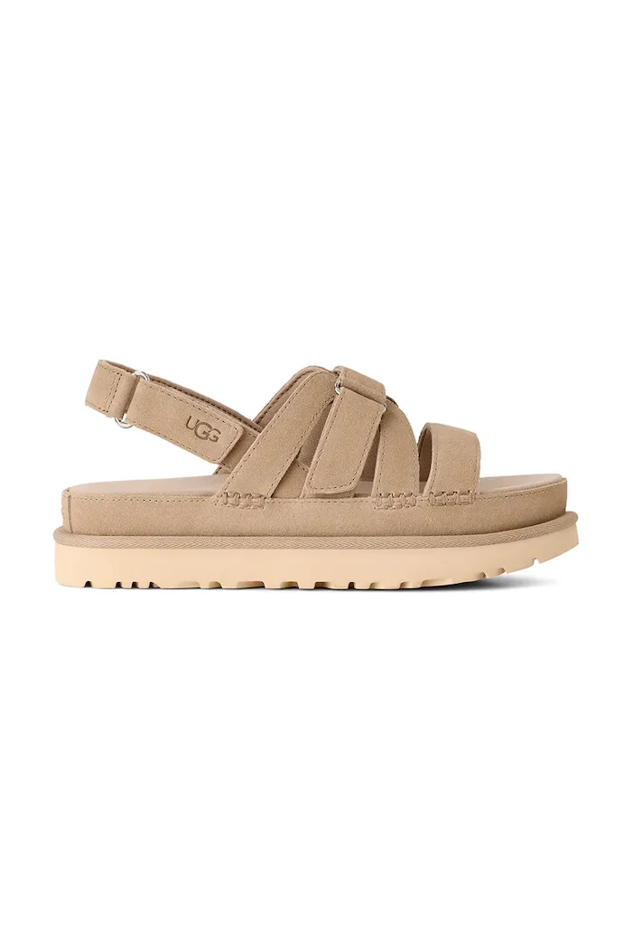 UGG Велурени сандали W Goldenstar Gleam в бежово 1175122.MDSD