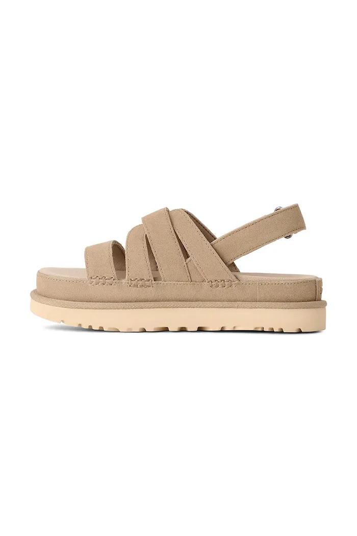 UGG Велурени сандали W Goldenstar Gleam в бежово 1175122.MDSD