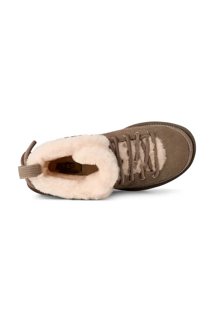 UGG W Classic Heritage Lace-Up дамски апрески от велур бежови 1180418.DDRG