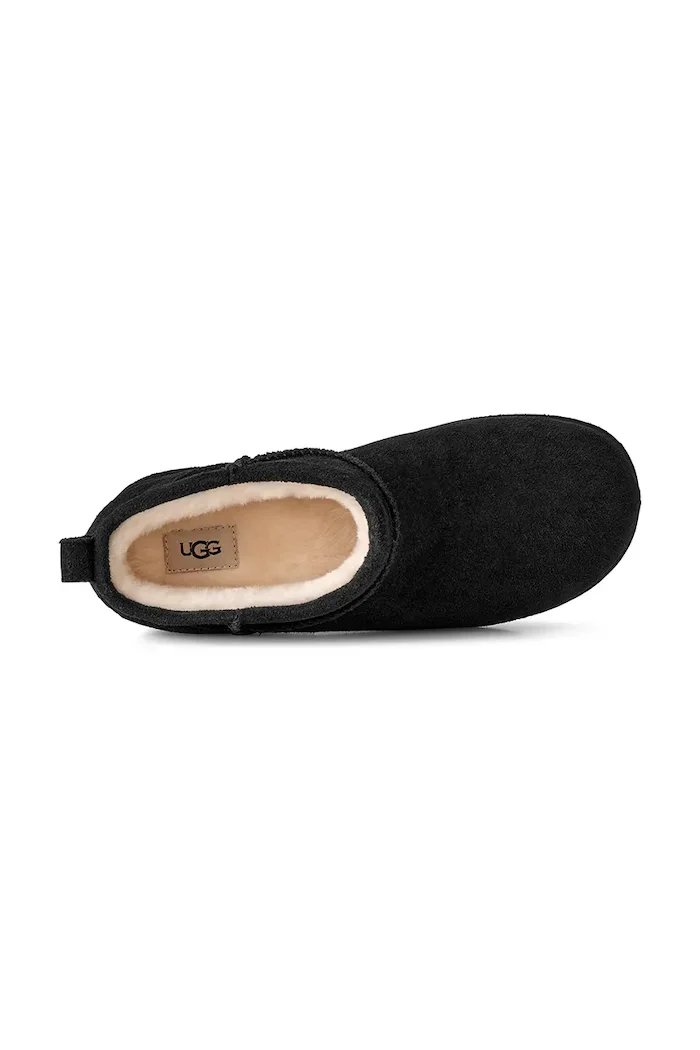 UGG W Classic Mini Enwrap апрески дамски от велур черни 1180412.BLK