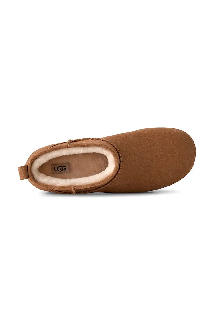 UGG W Classic Mini Enwrap апрески дамски от велур кафяви 1180412.CHE