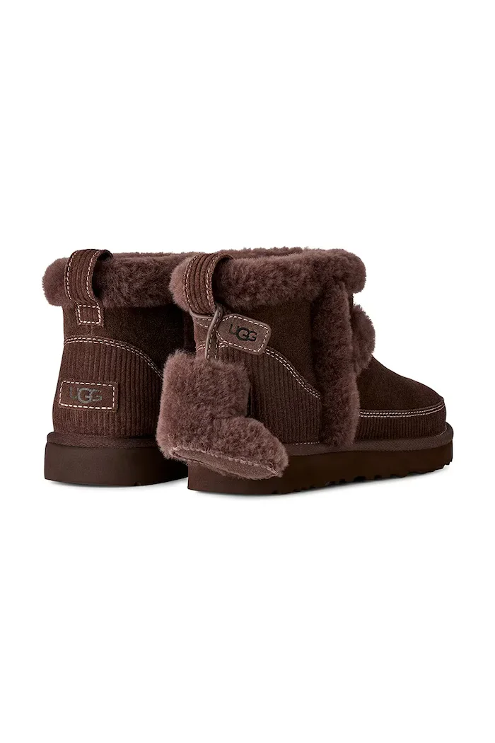 UGG W Classic Mini Heritage апрески дамски от велур кафяви 1180434.BCDR