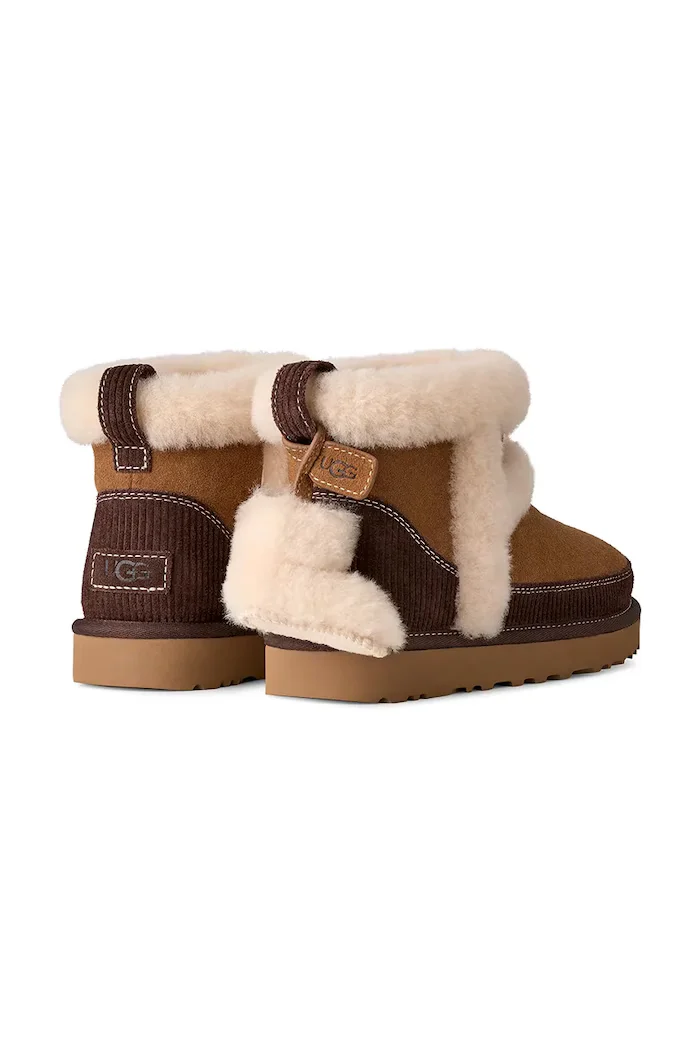 UGG W Classic Mini Heritage апрески дамски от велур кафяви 1180434.CHE