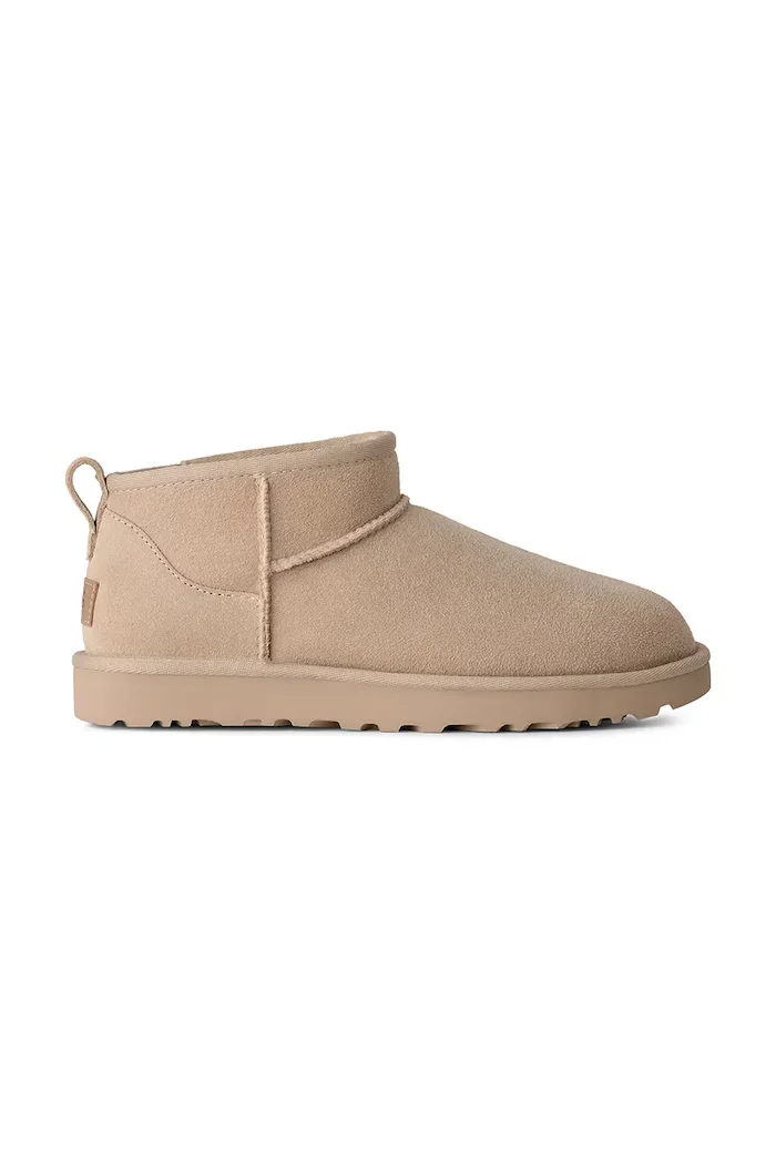 UGG W Classic Ultra Mini апрески дамски от велур бежови 1116109.MNL