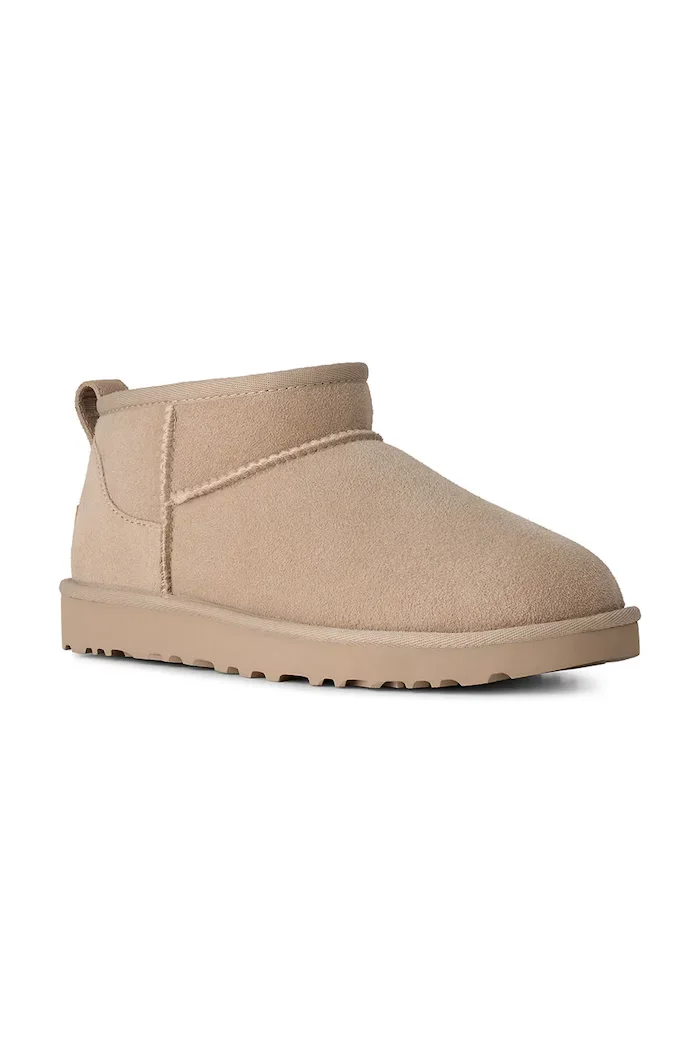 UGG W Classic Ultra Mini апрески дамски от велур бежови 1116109.MNL