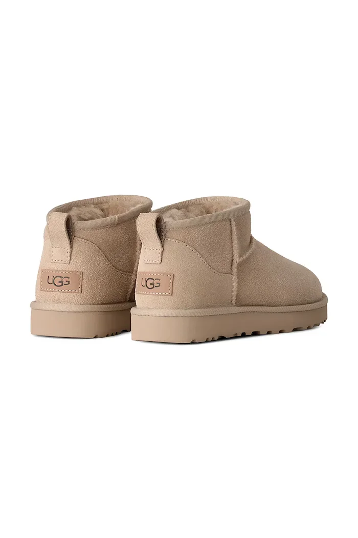 UGG W Classic Ultra Mini апрески дамски от велур бежови 1116109.MNL
