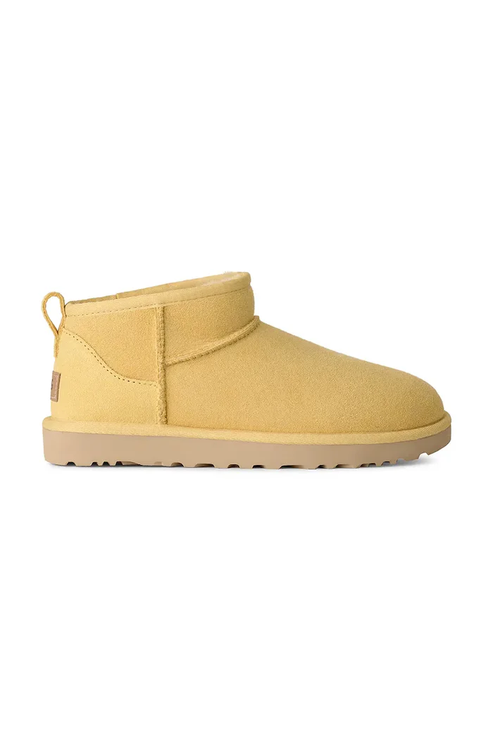 UGG W Classic Ultra Mini апрески дамски от велур жълти 1116109.MTDMS