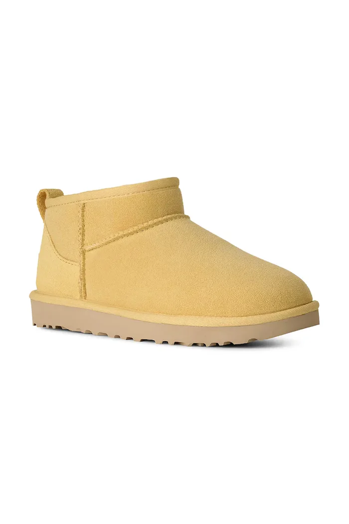 UGG W Classic Ultra Mini апрески дамски от велур жълти 1116109.MTDMS